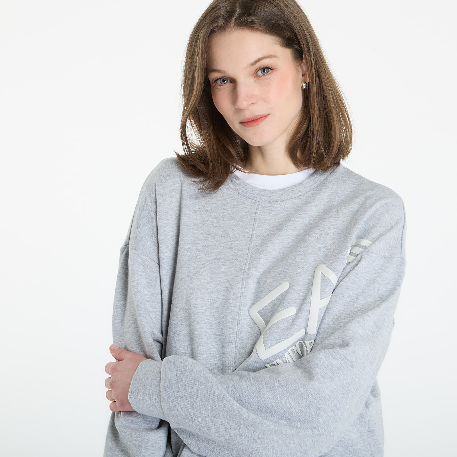 Hoodies and sweatshirts  EA7 Emporio Armani Logo Series Sweatshirt Light Grey Melange