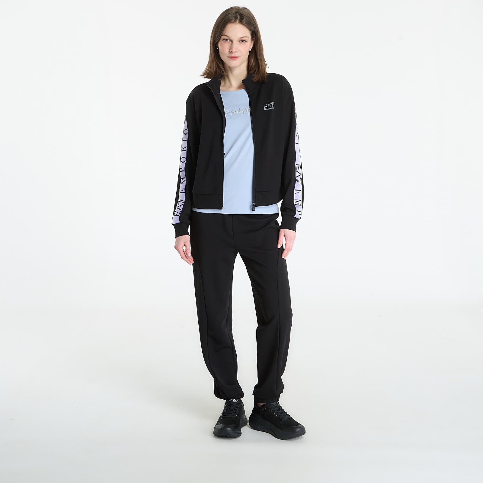 Tricouri  EA7 Emporio Armani Train Logo T-Shirt Zen Blue