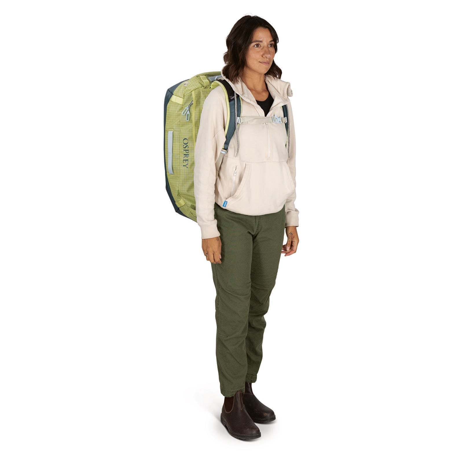 Skuldervesker for menn Osprey Transport Glow Dew/ Torrent Blue