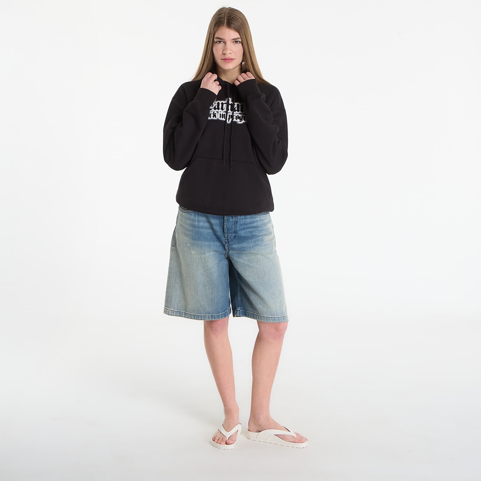 Pánske mikiny Carhartt WIP Hooded World Tour Sweat UNISEX Black