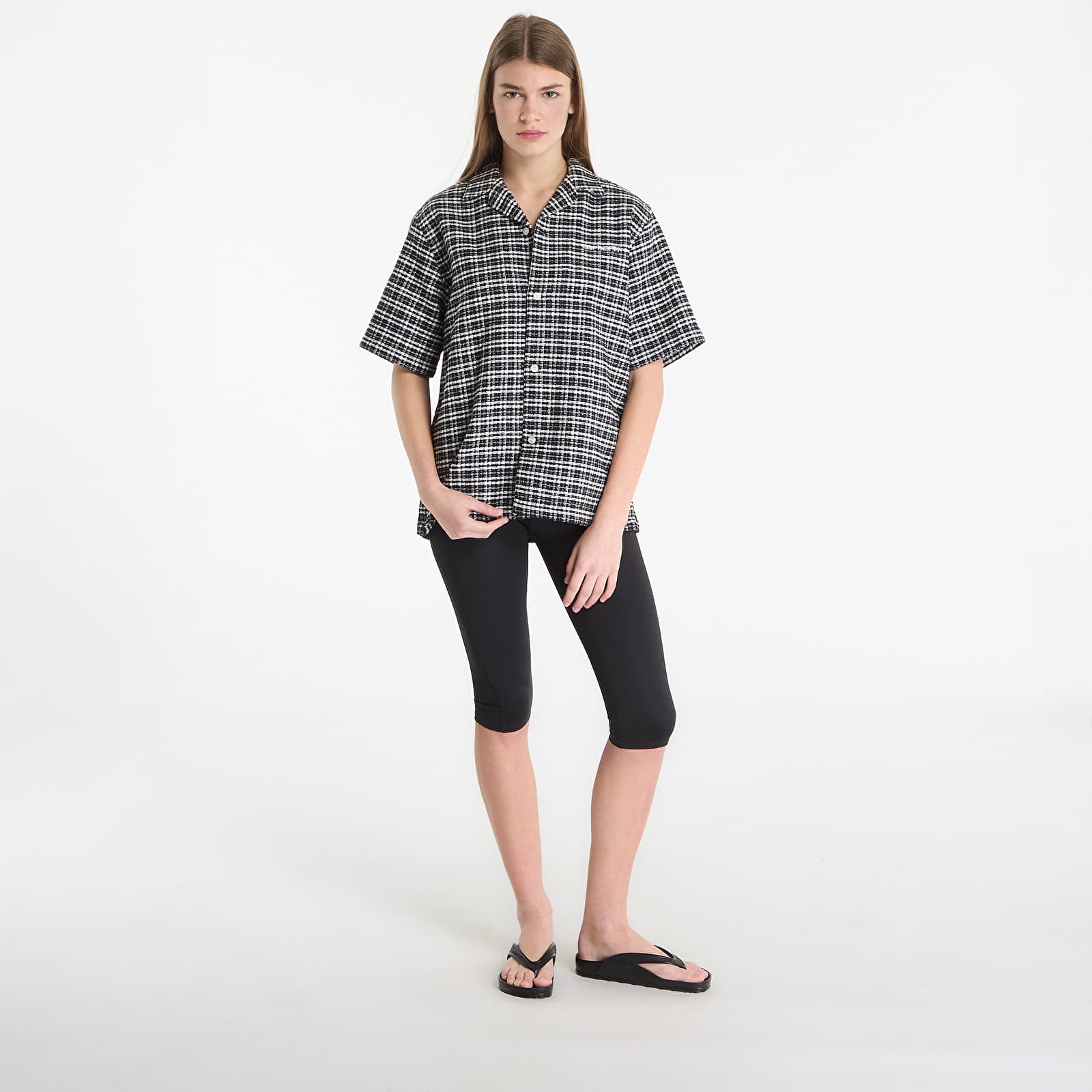 Miesten paidat Carhartt WIP S/S Kander Shirt UNISEX Kander Check/ Black