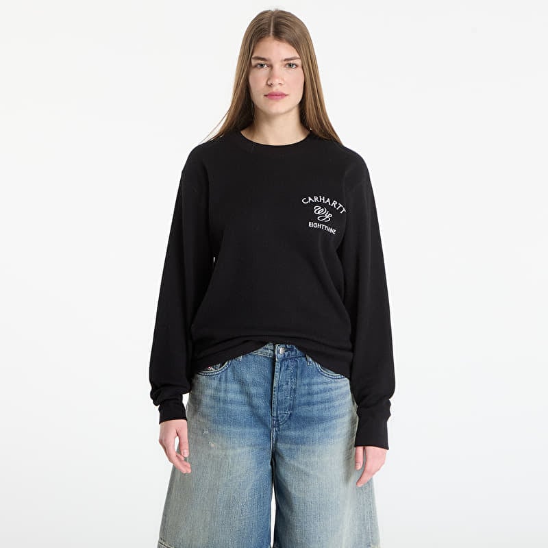 T-shirt Carhartt WIP L/S Eightynine Waffle T-Shirt UNISEX Black/ White