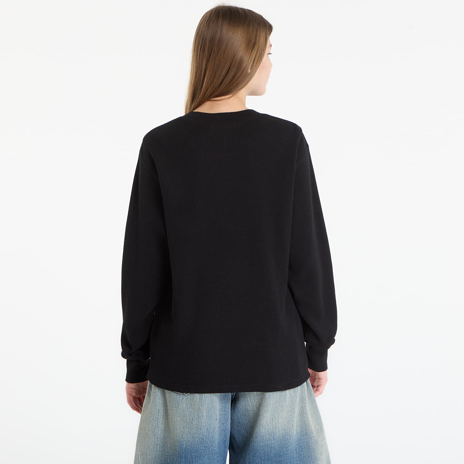 Tricouri bărbați Carhartt WIP L/S Eightynine Waffle T-Shirt UNISEX Black/ White