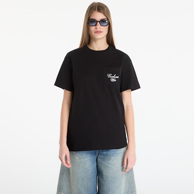 T-shirt Carhartt WIP S/S Longhand Pocket T-Shirt UNISEX Black/ White