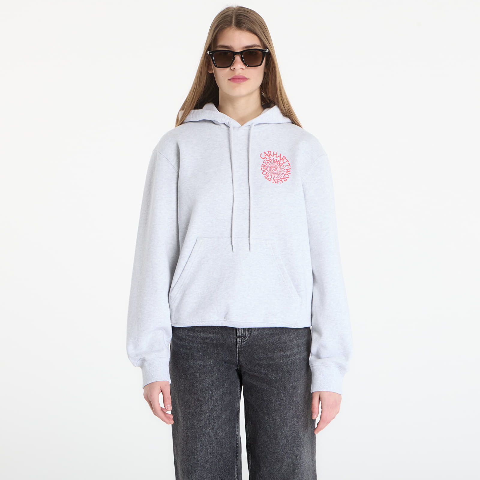 Pánske mikiny Carhartt WIP Hooded Spiral Sweat UNISEX Ash Heather