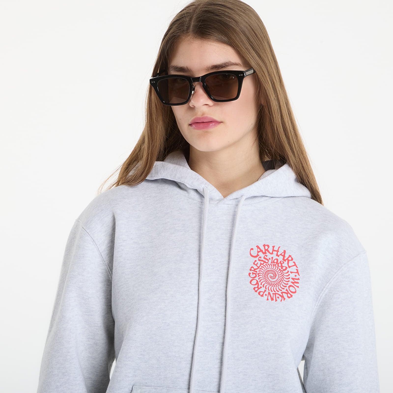 Pánske mikiny Carhartt WIP Hooded Spiral Sweat UNISEX Ash Heather