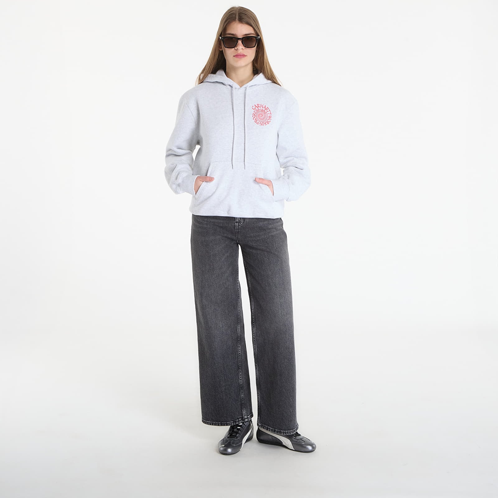 Pánske mikiny Carhartt WIP Hooded Spiral Sweat UNISEX Ash Heather