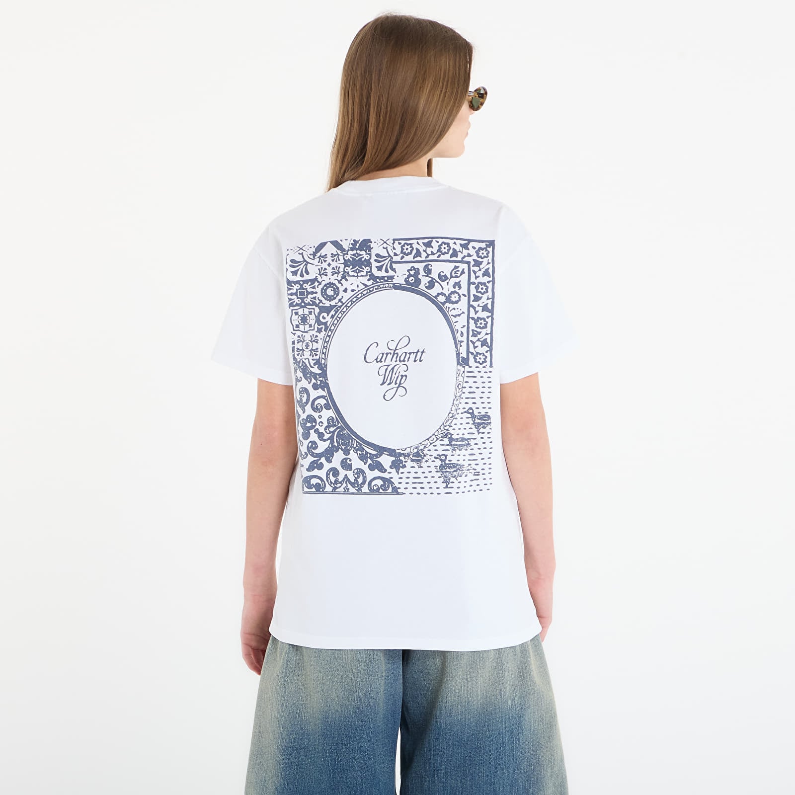 Pánske tričká Carhartt WIP S/S Vestige T-Shirt UNISEX White