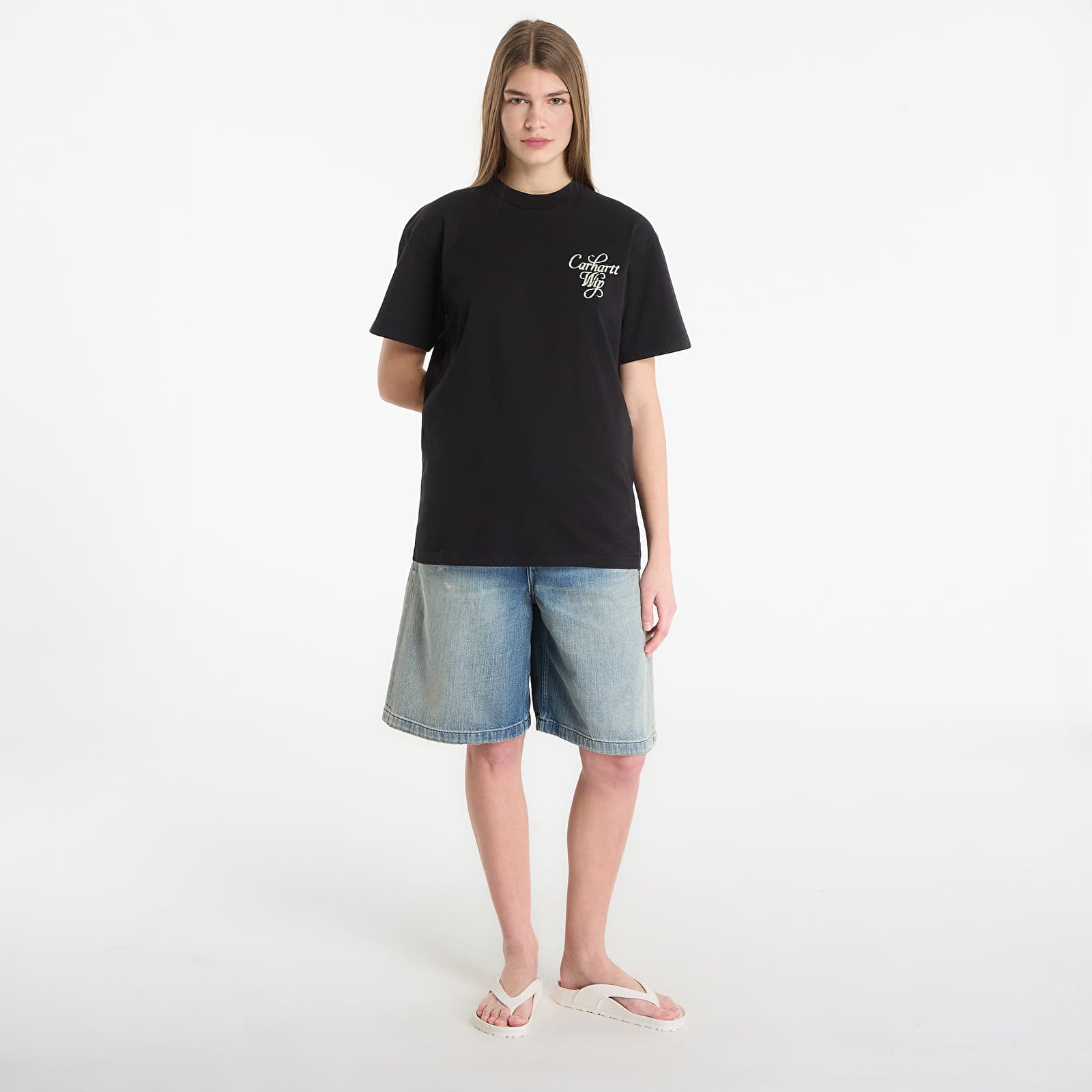Pánske tričká Carhartt WIP S/S Vestige T-Shirt UNISEX Black