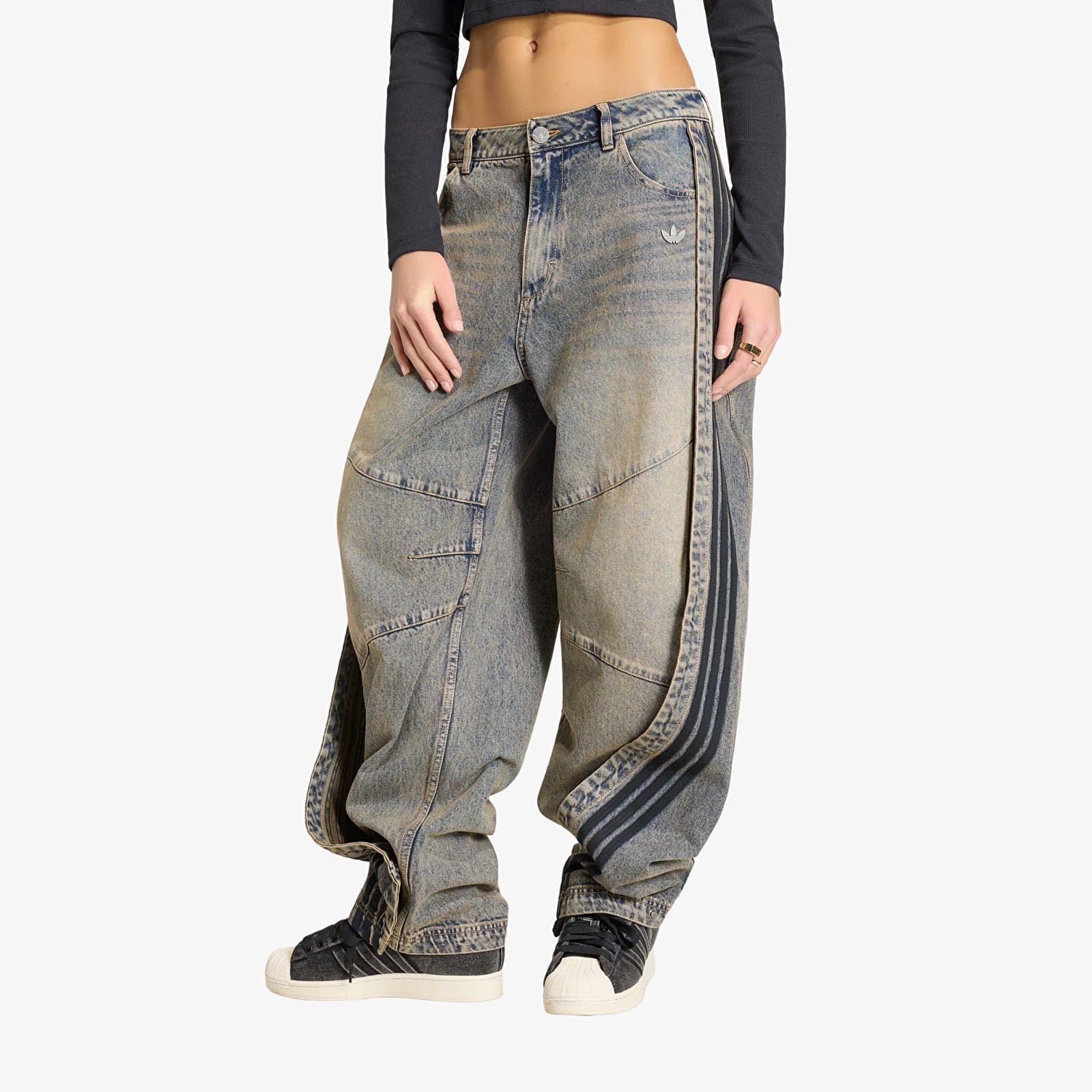 Pants adidas Adilenium 5.0 Banana Overlay Denim Joggers Chalky Brown W29/L32