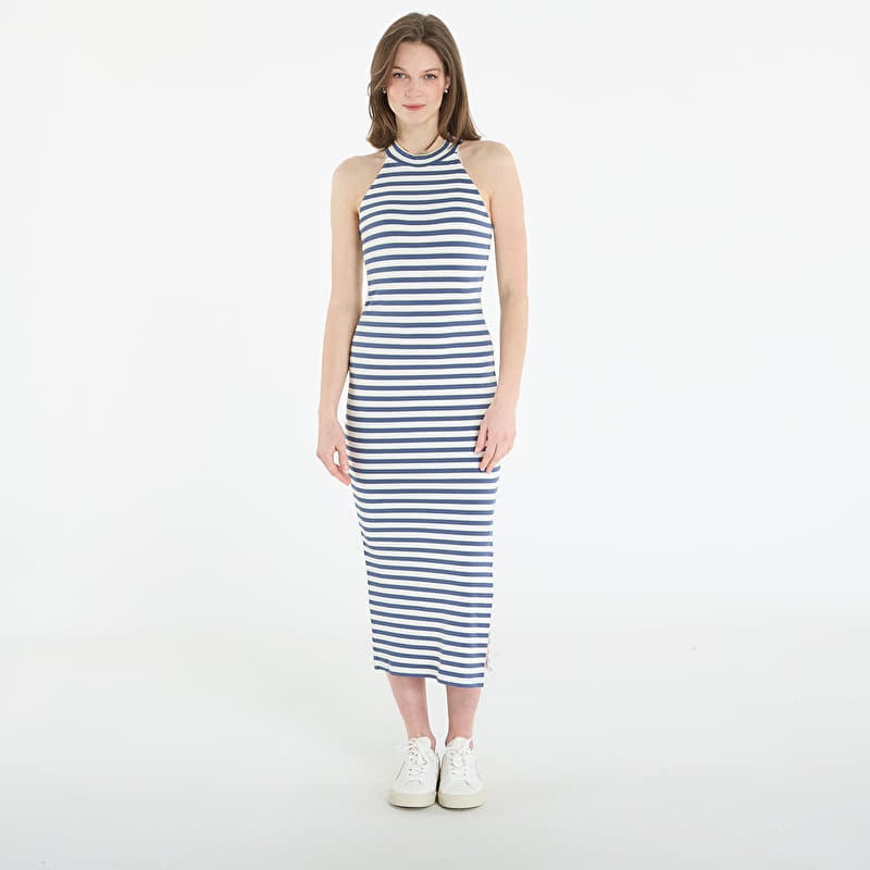 Kleid EA7 Emporio Armani Train Costa Dress Fancy Stripe Blue