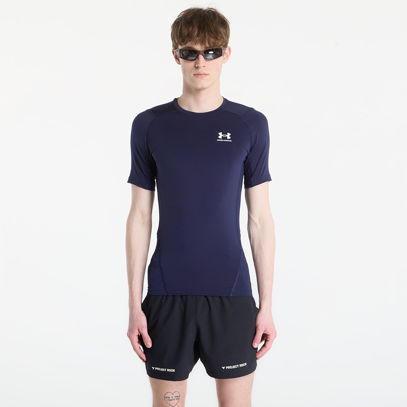 T-shirt Under Armour Hg Armour Comp SS Midnight Navy/ White L