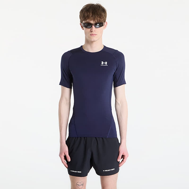 Тениска Under Armour Hg Armour Comp SS Midnight Navy/ White