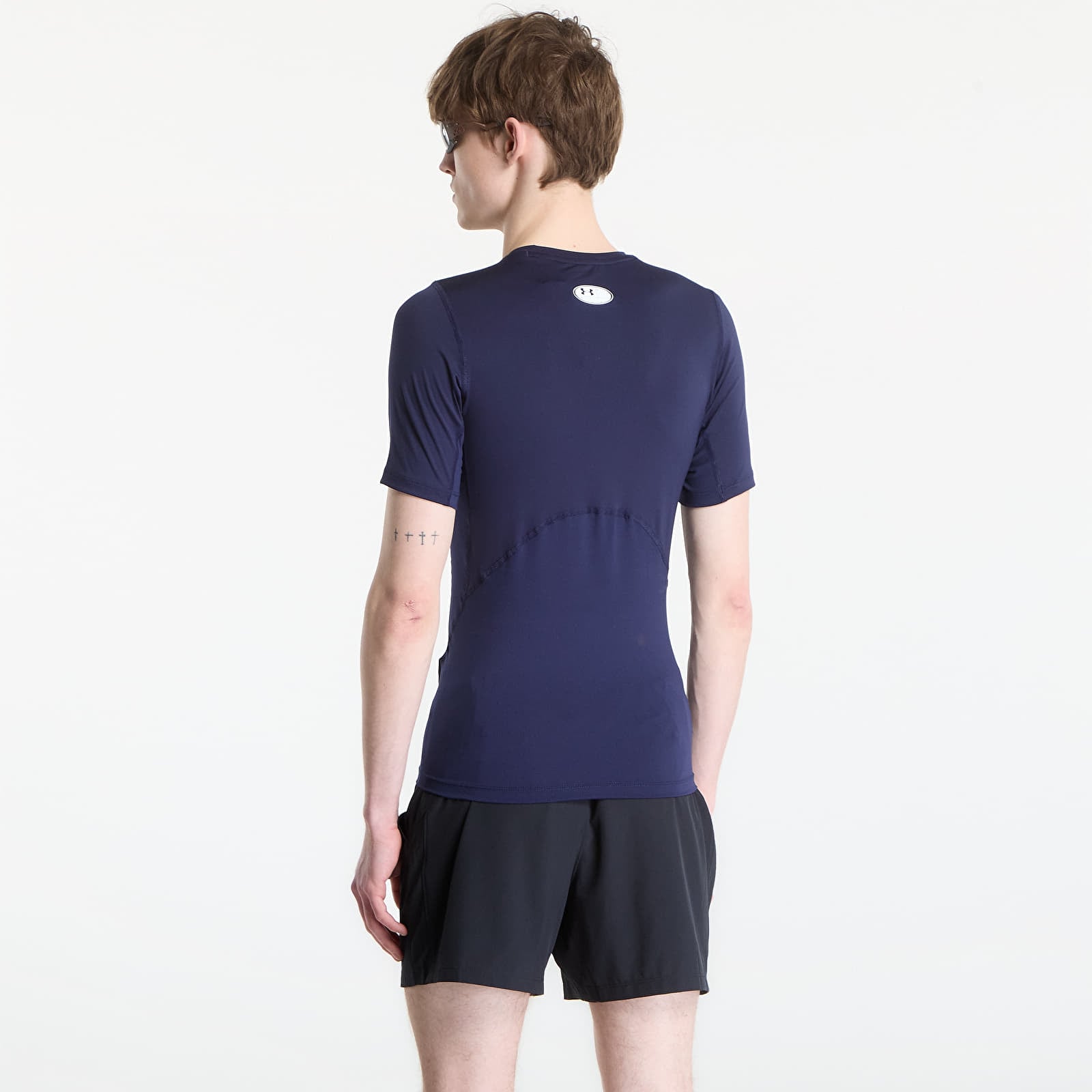 Miesten T-paidat Under Armour Hg Armour Comp SS Midnight Navy/ White