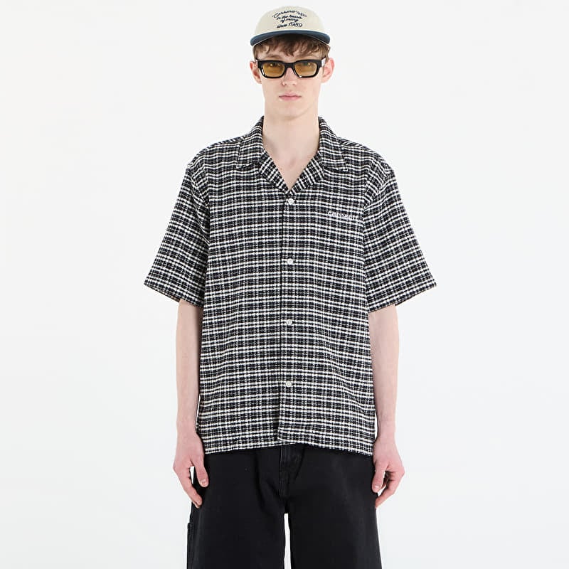 Krekls Carhartt WIP S/S Kander Shirt UNISEX Kander Check/ Black