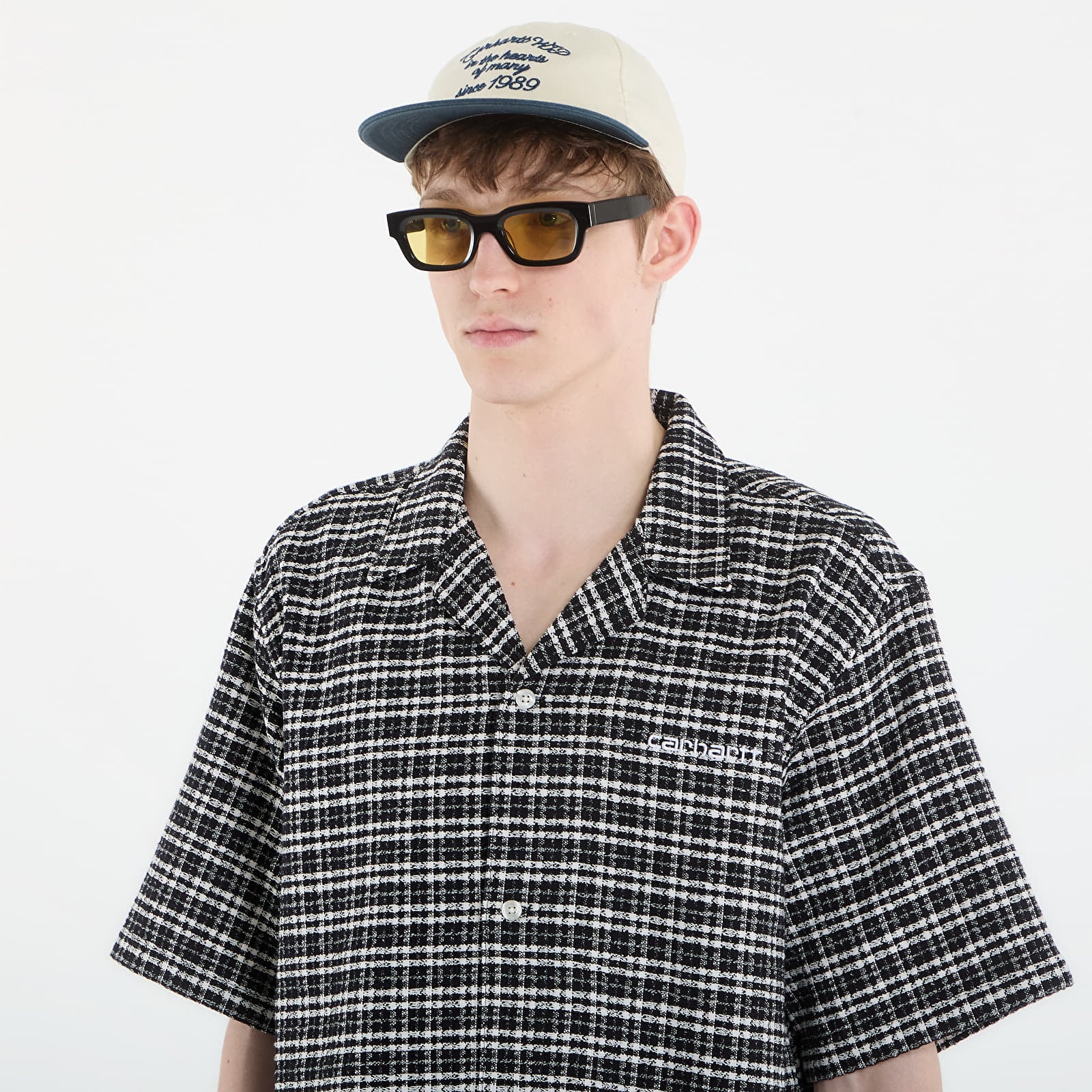 Miesten paidat Carhartt WIP S/S Kander Shirt UNISEX Kander Check/ Black