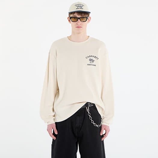 T-shirt Carhartt WIP L/S Eightynine Waffle T-Shirt UNISEX Natural/ Black
