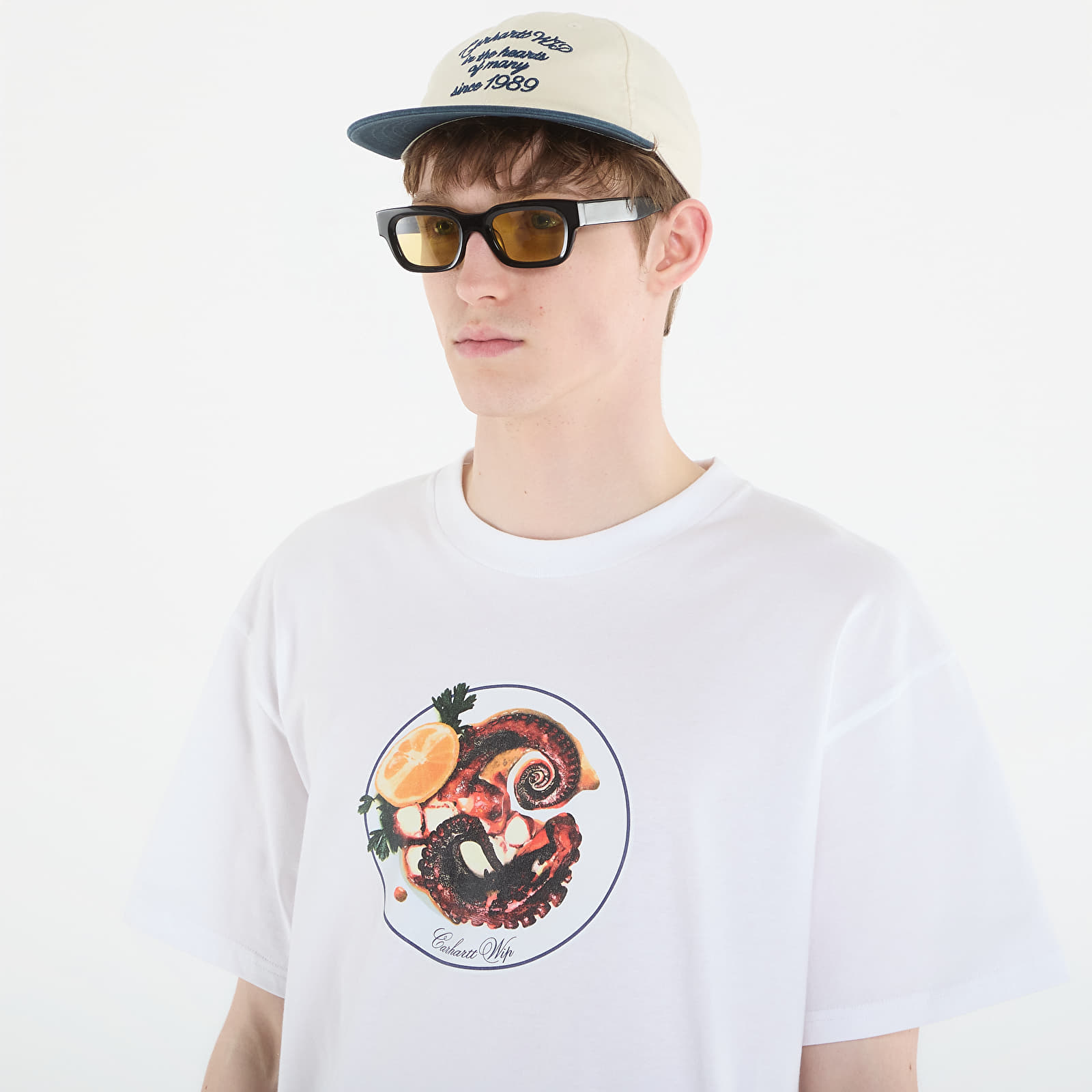 Tricouri bărbați Carhartt WIP S/S Octopus T-Shirt UNISEX White