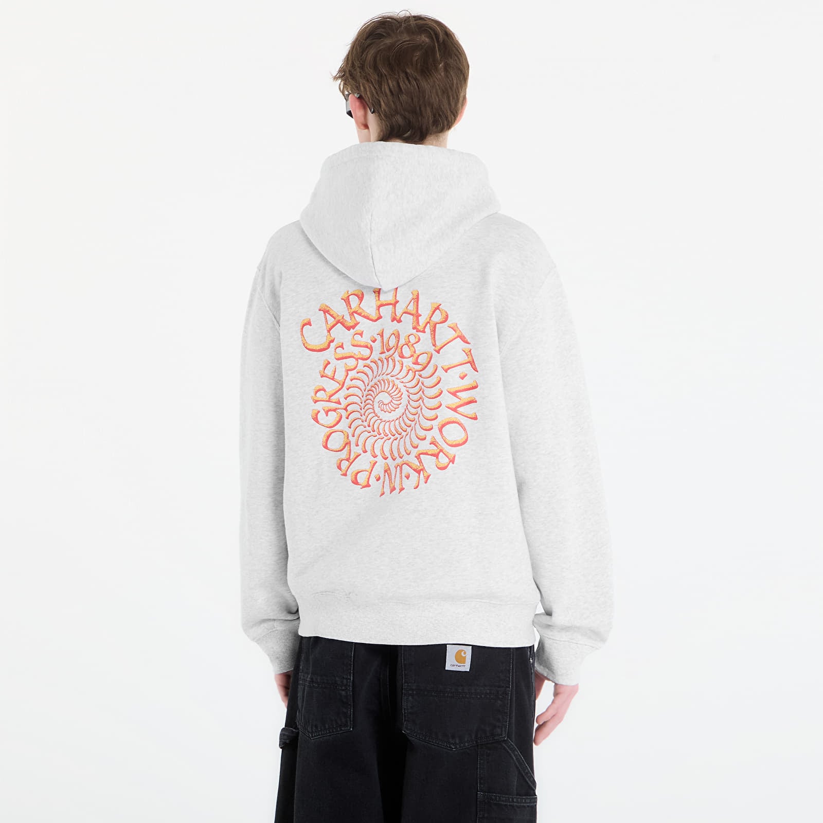 Pánske mikiny Carhartt WIP Hooded Spiral Sweat UNISEX Ash Heather