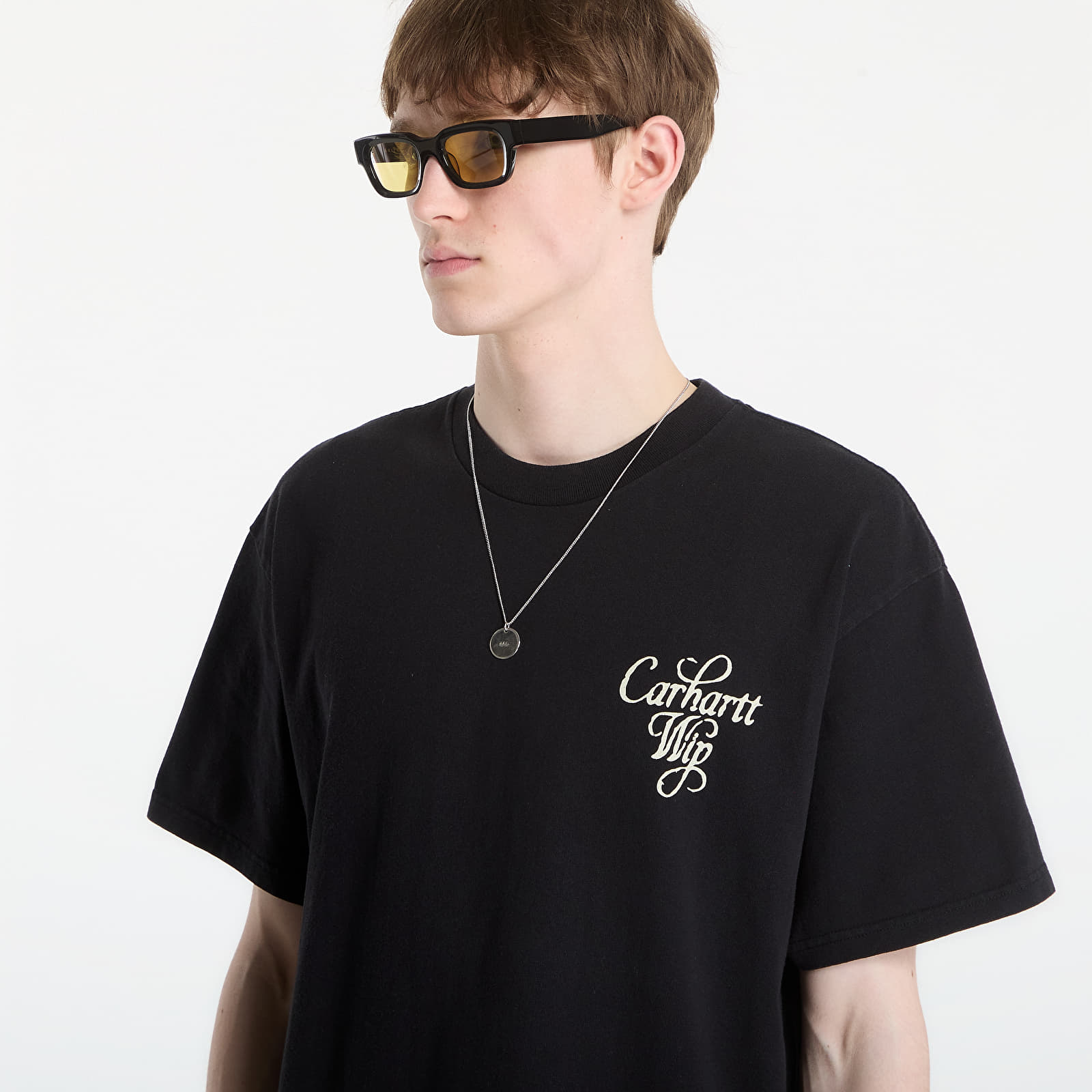 Pánske tričká Carhartt WIP S/S Vestige T-Shirt UNISEX Black