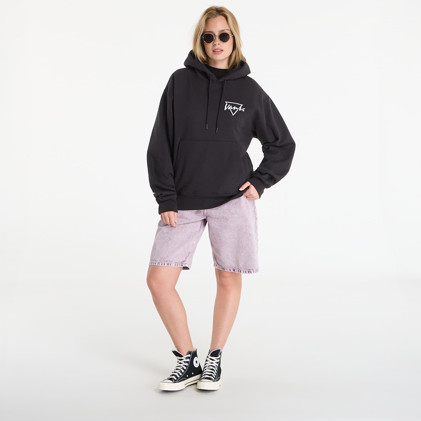 Mikiny Vans Palm Drive Pullover Black