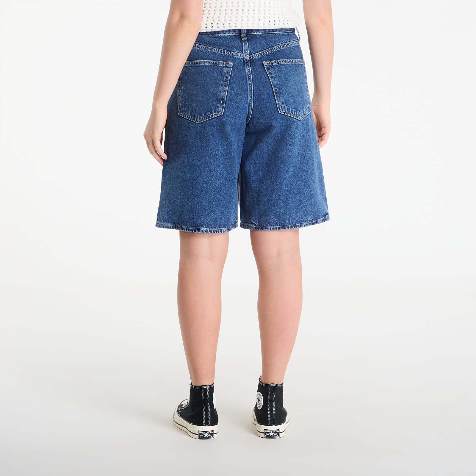 Kraťasy GAP Denim Longline Mid Rise Short Dark Blue