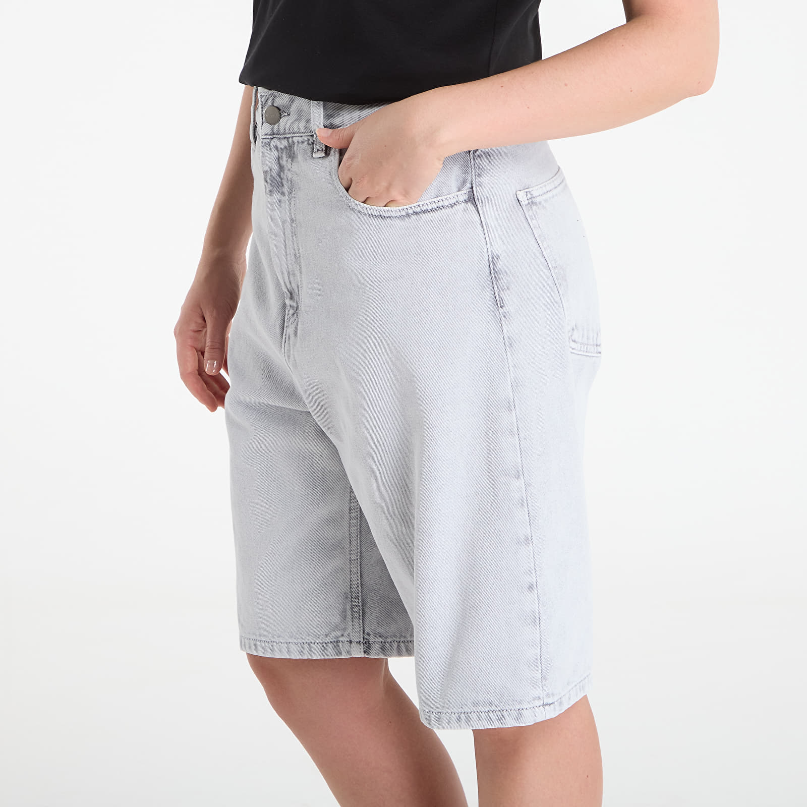 Kraťasy Carhartt WIP W' Brandon Short Black Chalk Wash