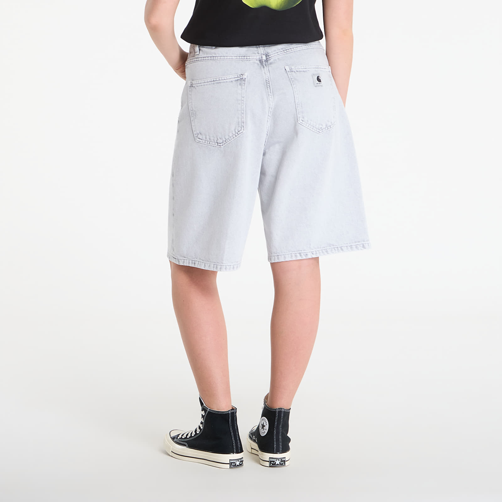 Kraťasy Carhartt WIP W' Brandon Short Black Chalk Wash