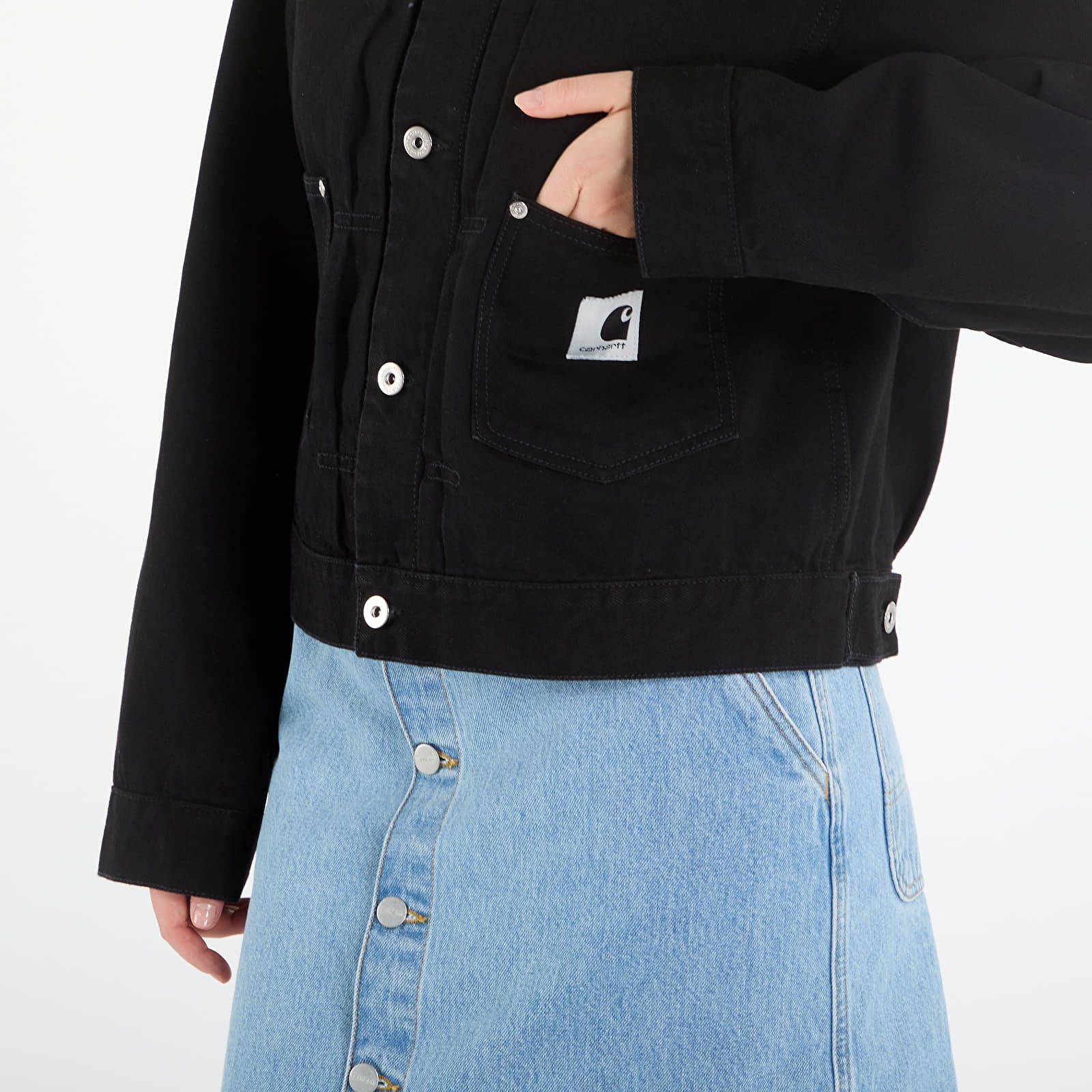 Dámske bundy Carhartt WIP W' Belmar Jacket Black Rinsed