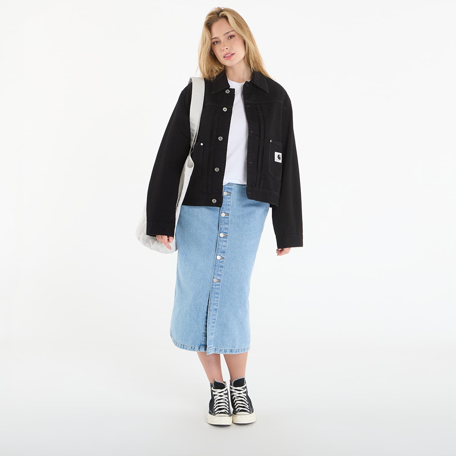 Dámske bundy Carhartt WIP W' Belmar Jacket Black Rinsed