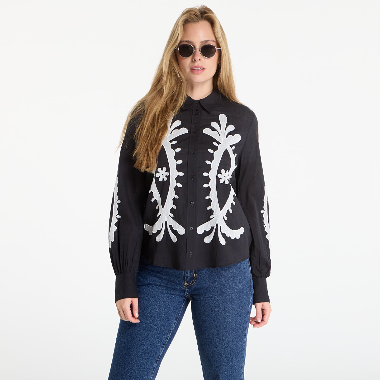 Shirts Desigual Cam Flora Shirt Black