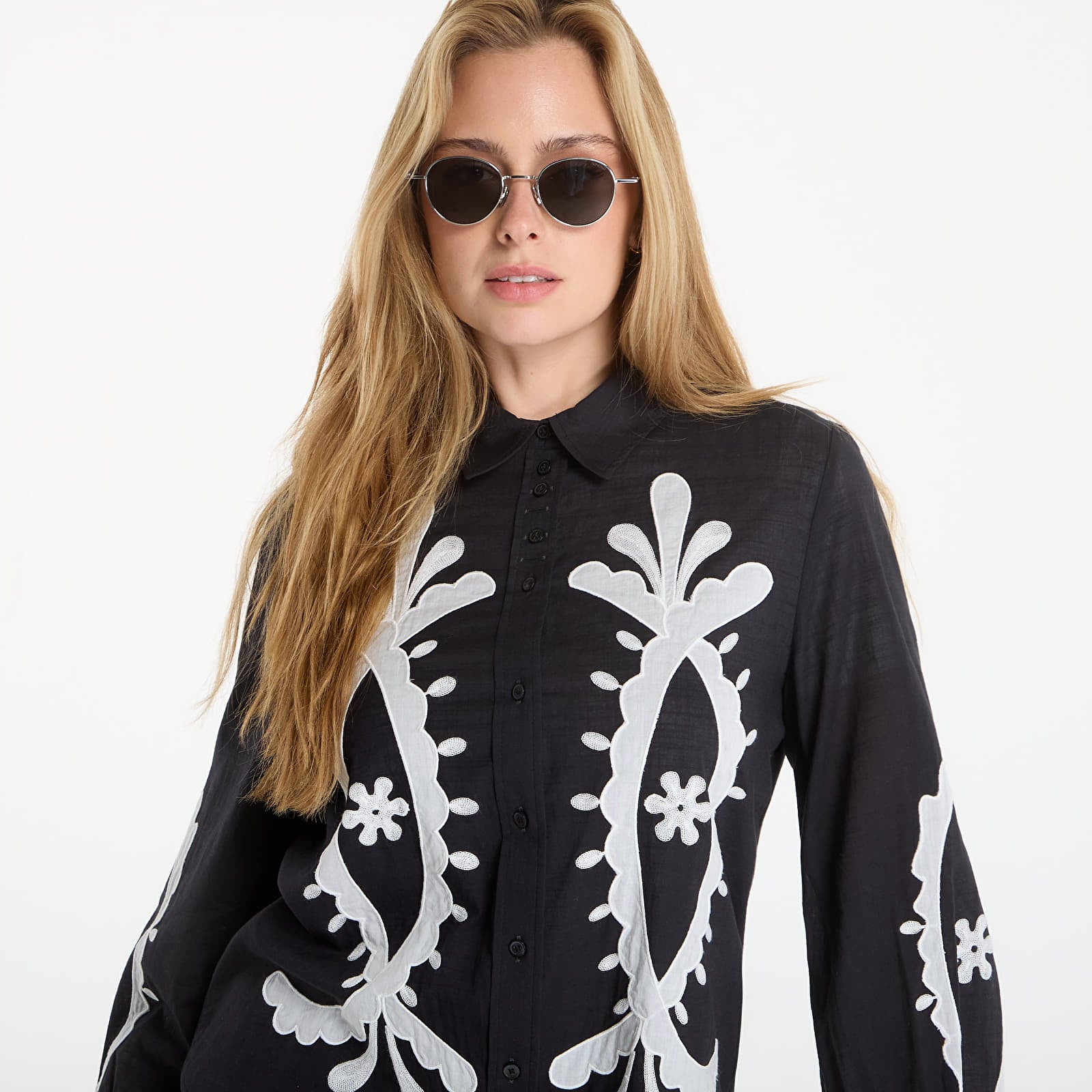 Shirts Desigual Cam Flora Shirt Black