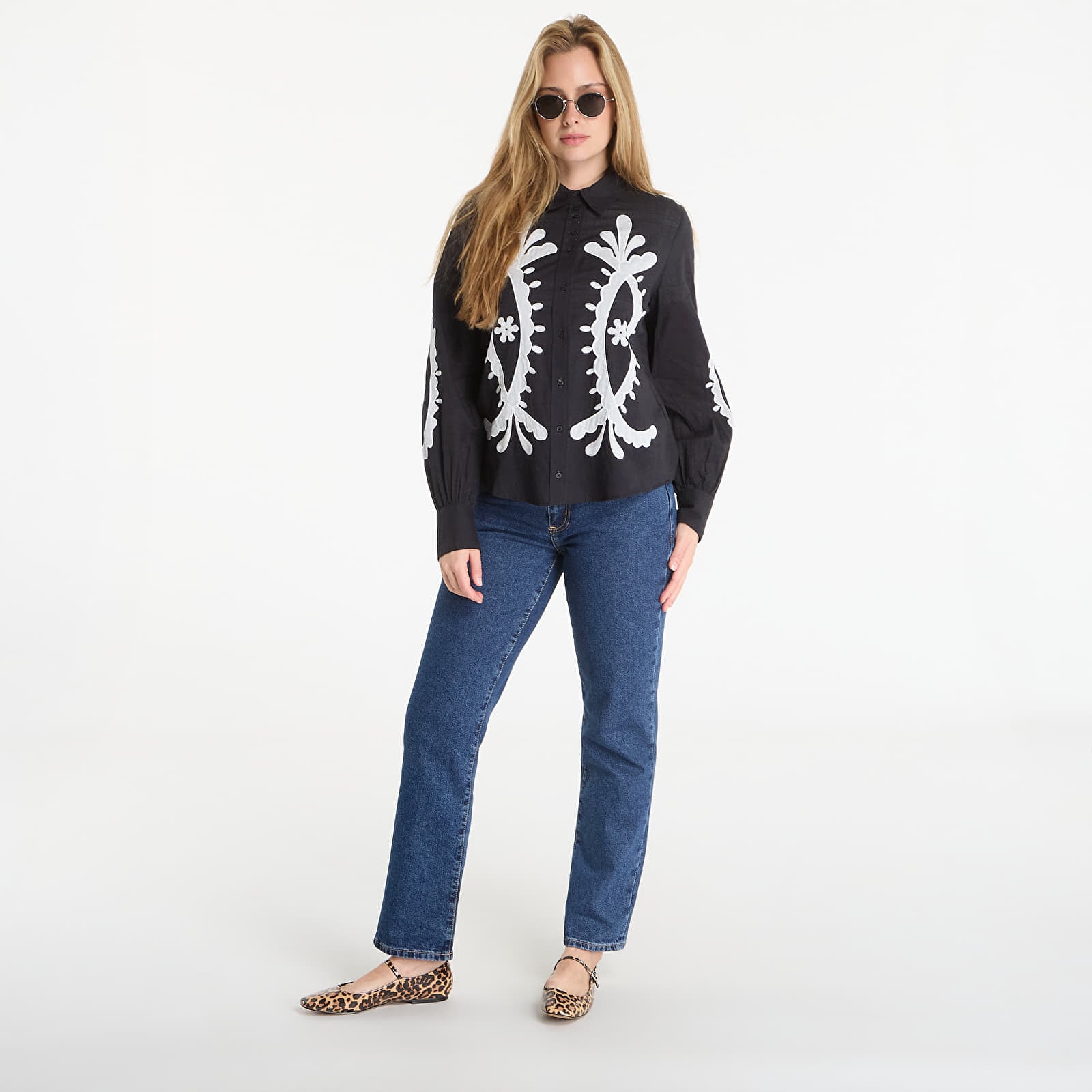 Shirts Desigual Cam Flora Shirt Black