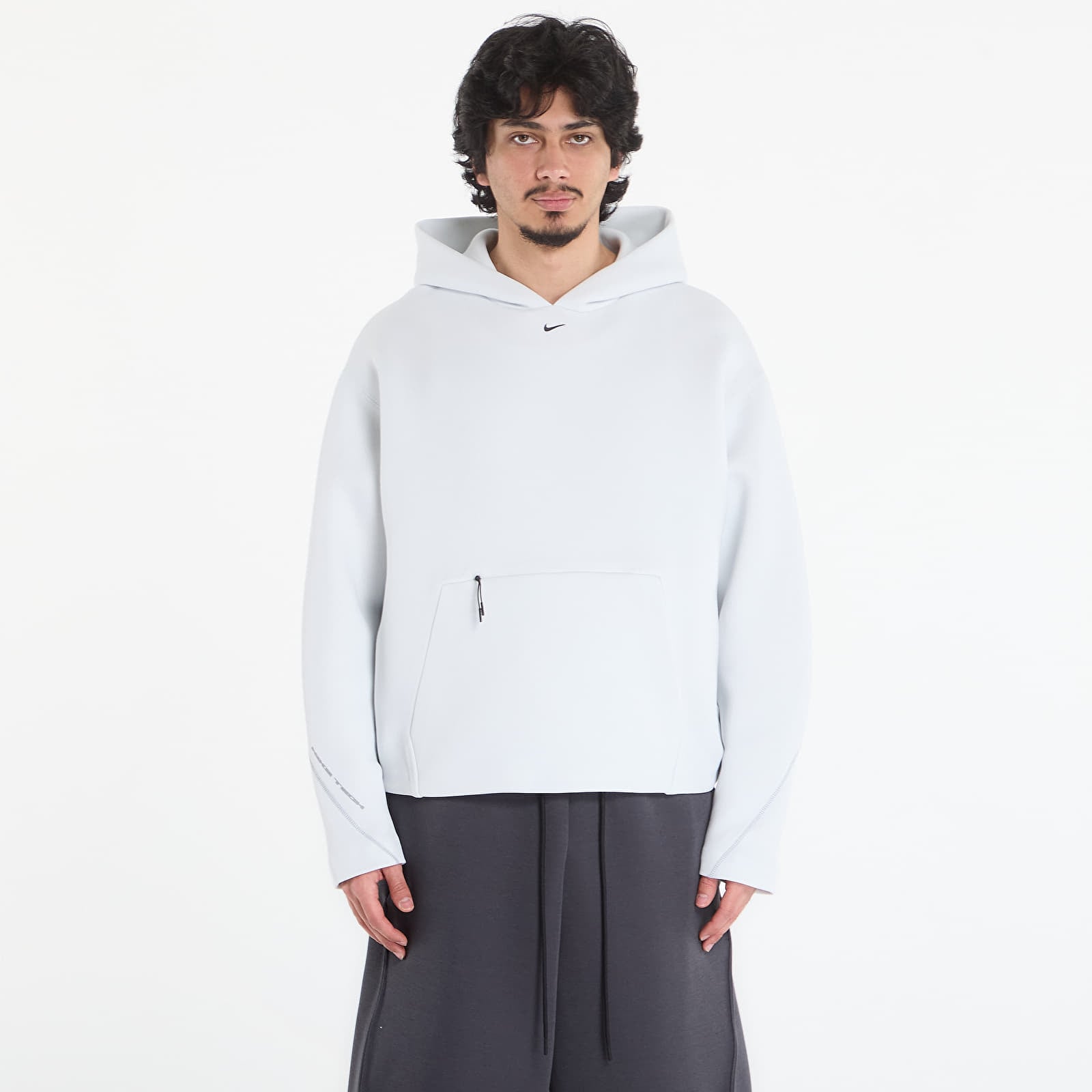 Pánske mikiny Nike Tech Men's Fleece Pullover Hoodie Off White/ Black