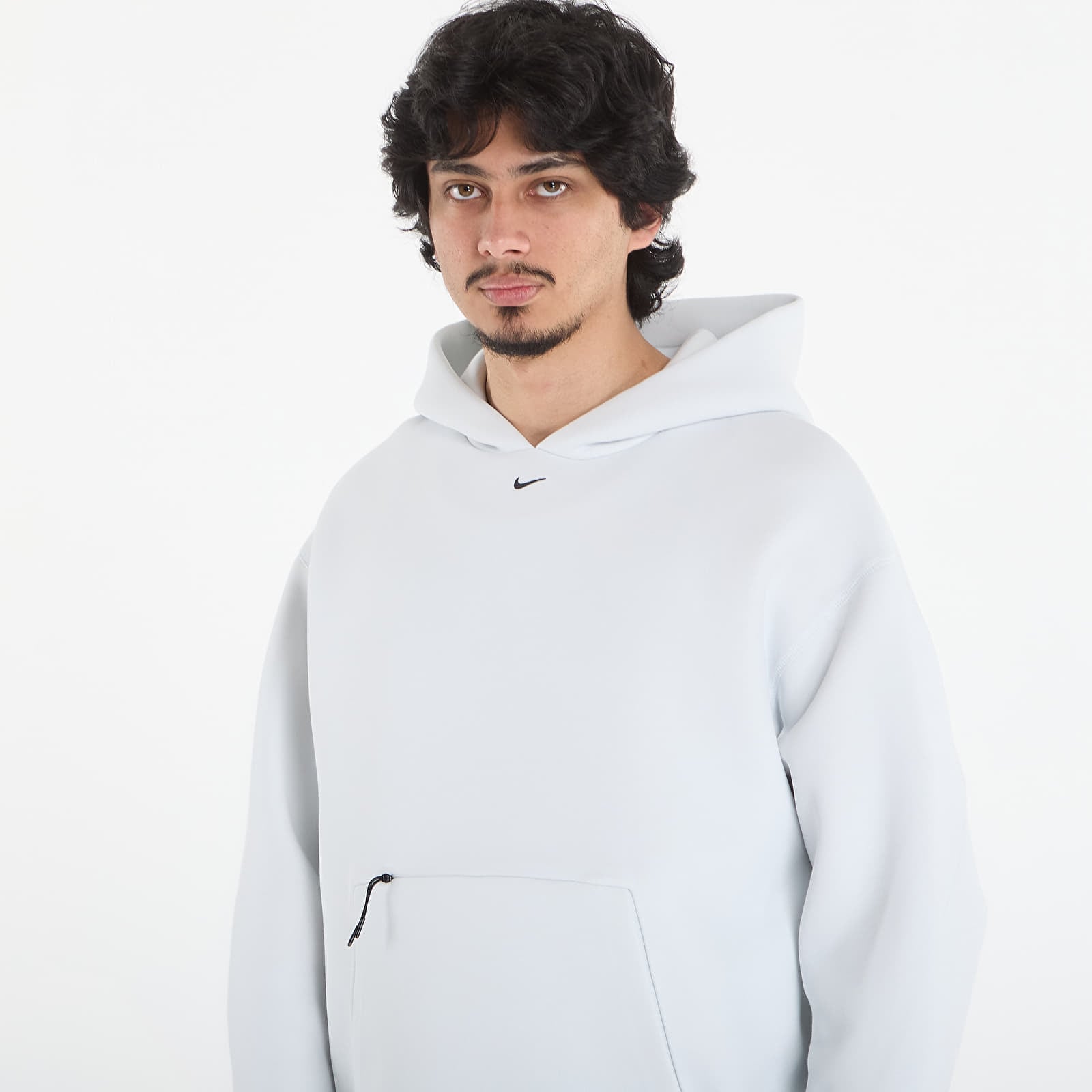 Pánske mikiny Nike Tech Men's Fleece Pullover Hoodie Off White/ Black
