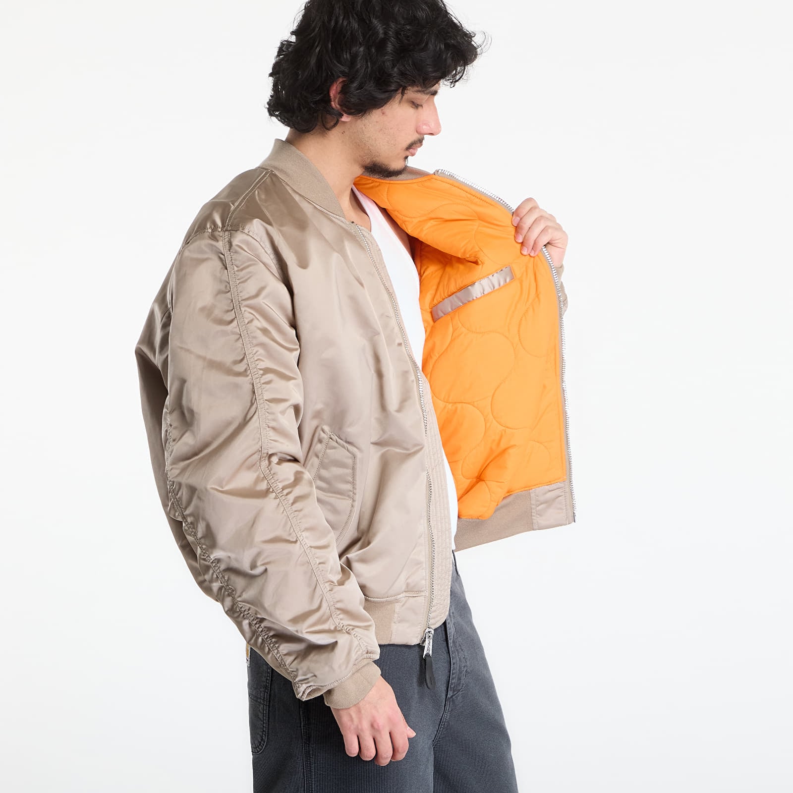 Pánske bundy Alpha Industries MA-1 UV Vintage Sand