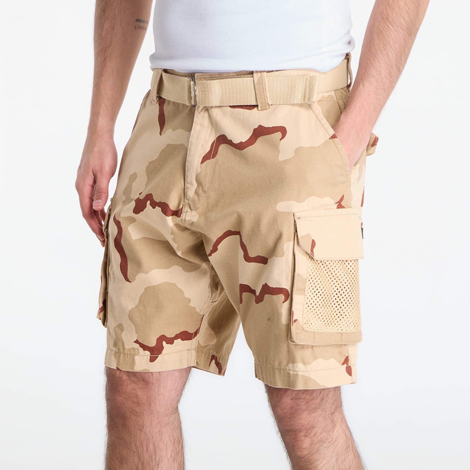 Pánske šortky Alpha Industries Mesh Utility Short Camo Desert Camo 91