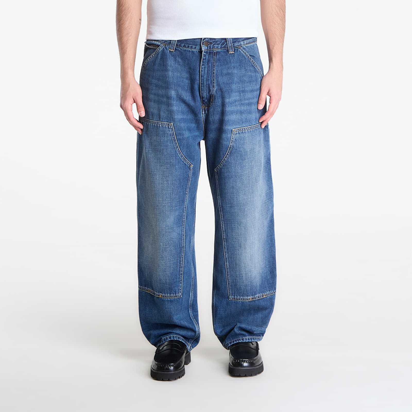 Džíny Carhartt WIP OG Double Knee Pant UNISEX Blue