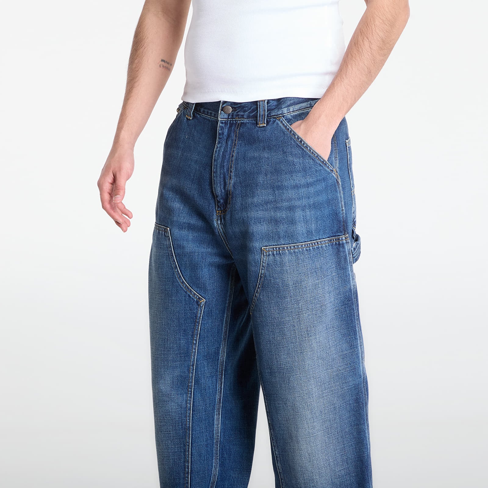 Džíny Carhartt WIP OG Double Knee Pant UNISEX Blue