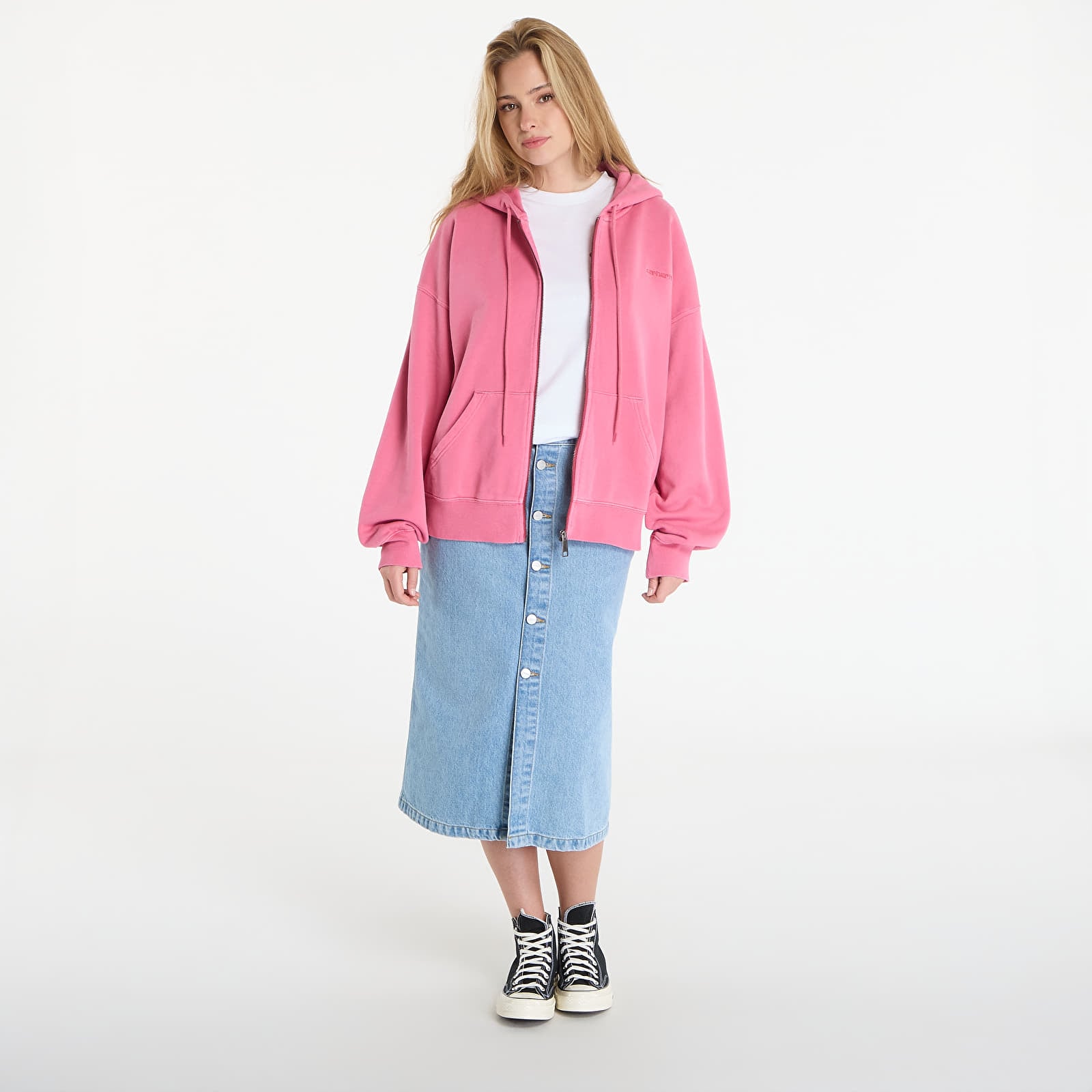 Pánske mikiny Carhartt WIP Hooded Benton Sweat Jacket UNISEX Primrose