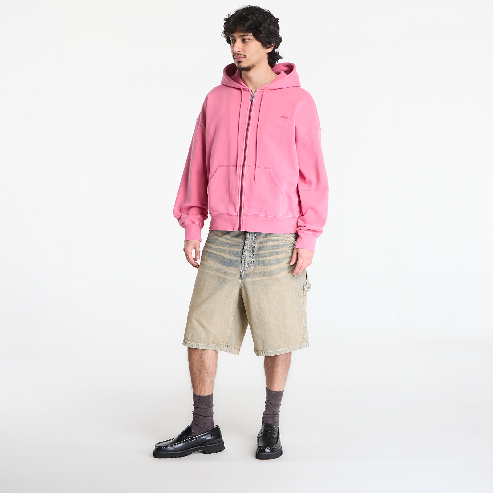 Pánske mikiny Carhartt WIP Hooded Benton Sweat Jacket UNISEX Primrose