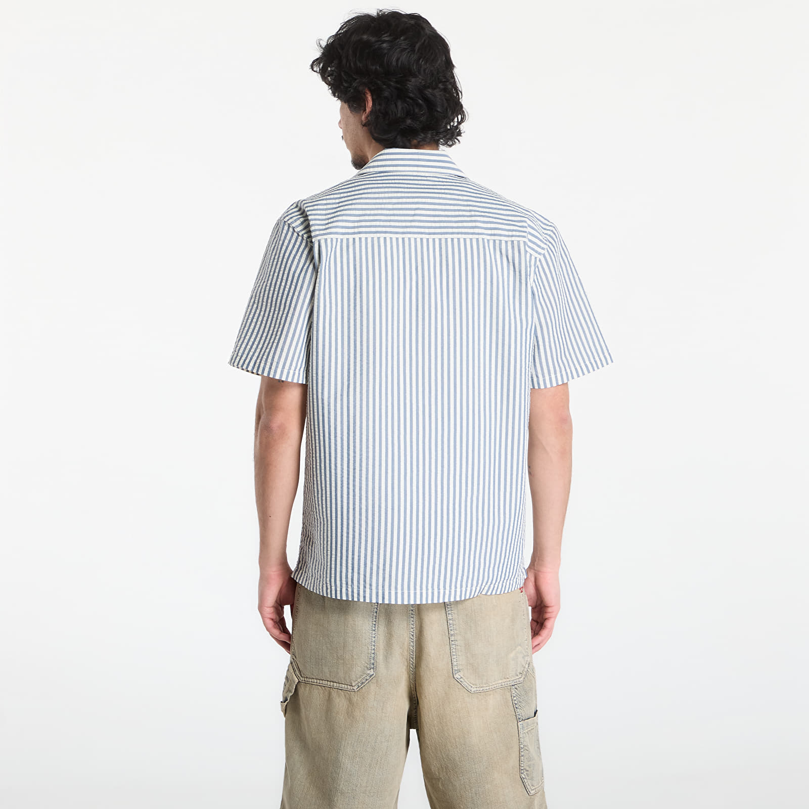 Meeste särgid Carhartt WIP S/S Leavel Shirt UNISEX Leavel Stripe/ Blue River/ Wax