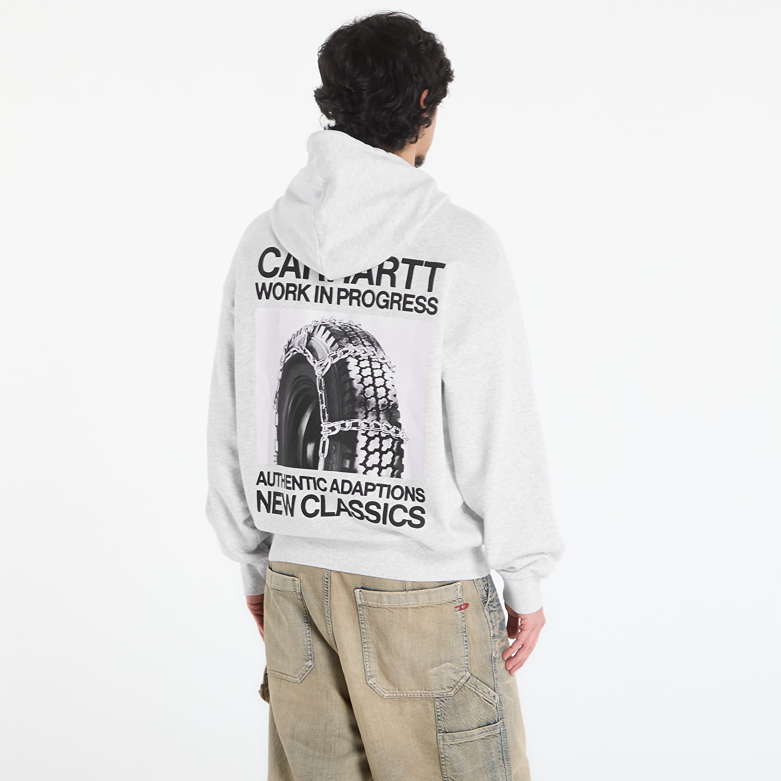 Pánske mikiny Carhartt WIP Hooded Sean Hamilton Sweat UNISEX Ash Heather