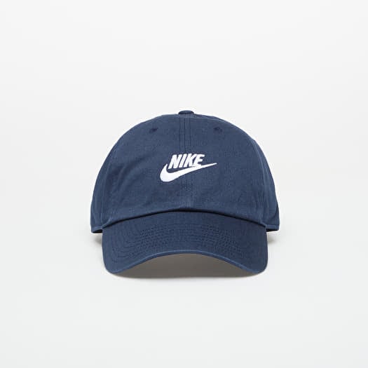 Mütze Nike Club Unstructured Futura Wash Cap Obsidian/ White