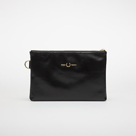 Borsa FRED PERRY Smooth Leather Sacoche Black