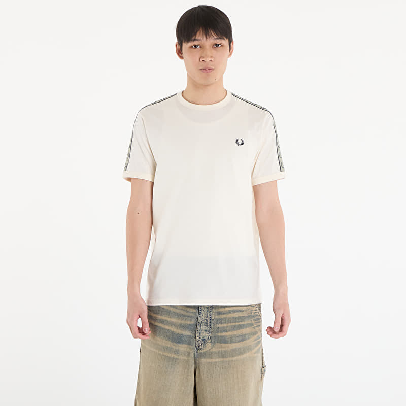 T-shirt FRED PERRY Contrast Tape Ringer T-Shirt Ecru/ Navy