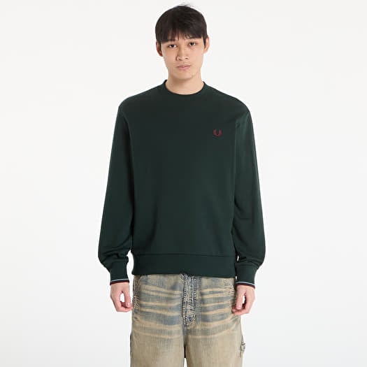 Felpa FRED PERRY Crew Neck Sweatshirt Grsrts/ Stkbl/ Oxb