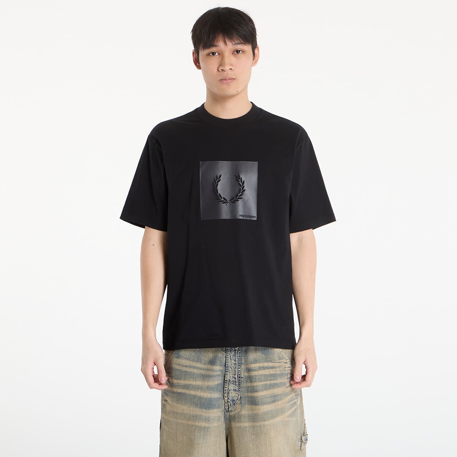 Тениска FRED PERRY Box Graphic T-Shirt Black L