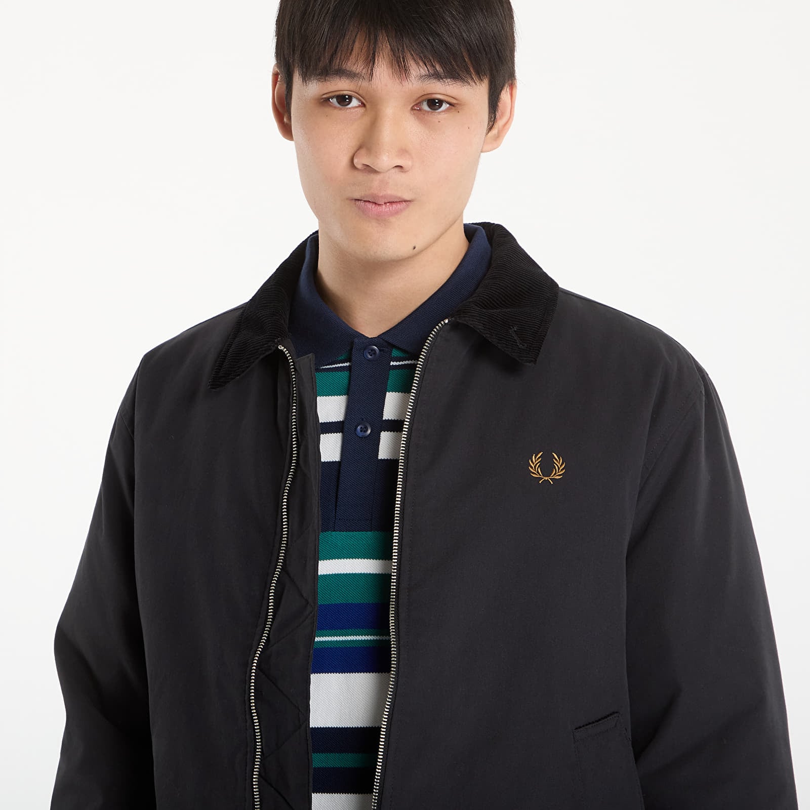 Ανδρικά σακάκια FRED PERRY Cotton Caban Jacket Black