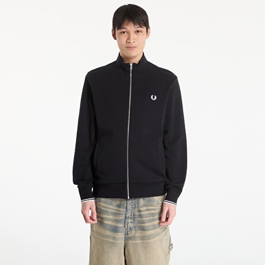 Džemperis FRED PERRY Zip Through Sweatshirt Black